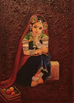 Rajasthan Painting - Tribal Child